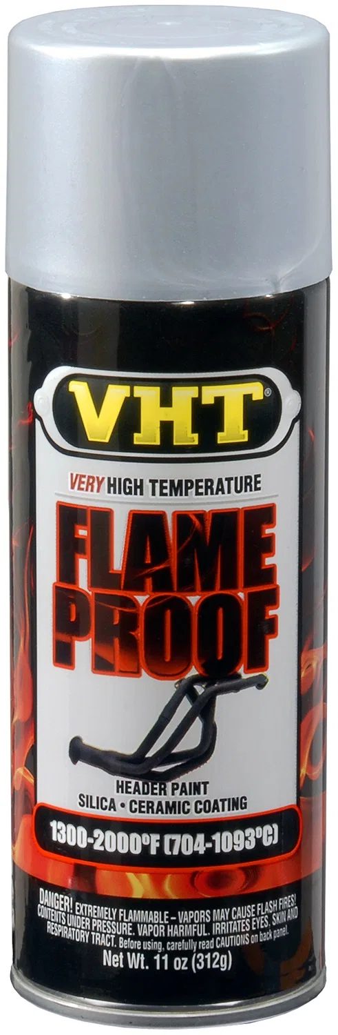 SP106 – VHT Paint, Heat Resistant 1300-2000 Degrees Fahrenheit Flat Silver Aerosol Spray Can 11 Ounce